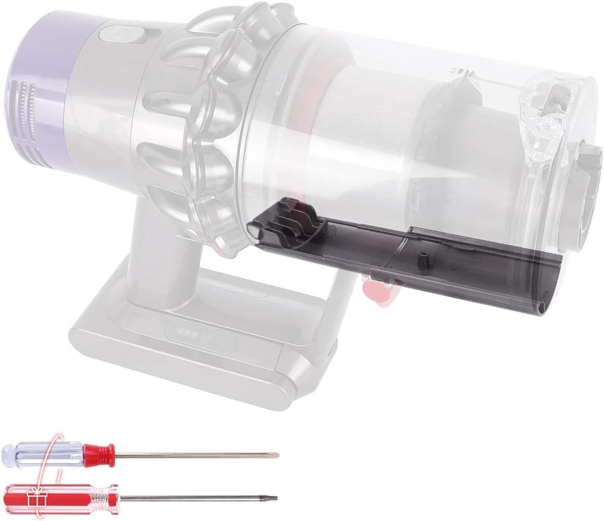 Vervangende Small Bin Runner voor Dyson V10 Stofzuiger met Cycloon Ondersteuningsplaat van 6 Inch, Duurzaam en Lichtgewicht Plastic Accessoire