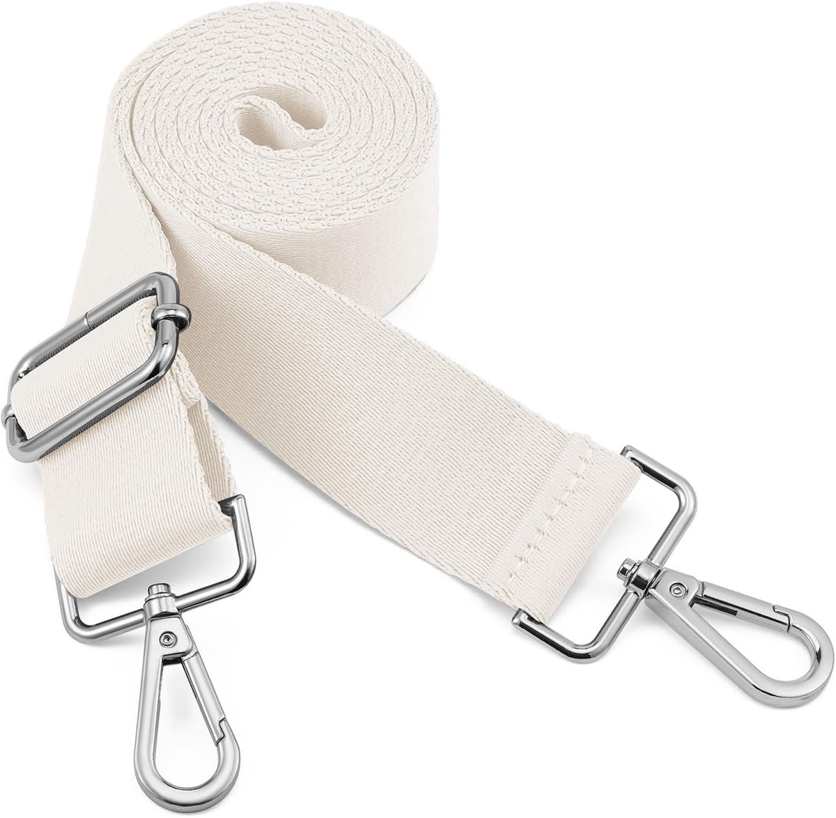 Schouderriem, verstelbaar, dik, zacht, universeel, antislip vervangingscomfortriem met metalen draaihaken voor schoudertas/messenger-tas, W:1.5in,L:64.35in