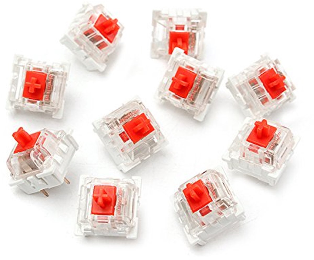 10 Stks Cherry Red 3 Pin MX RGB Serie Mechanische Schakelaar Toetsenbord Vervanging