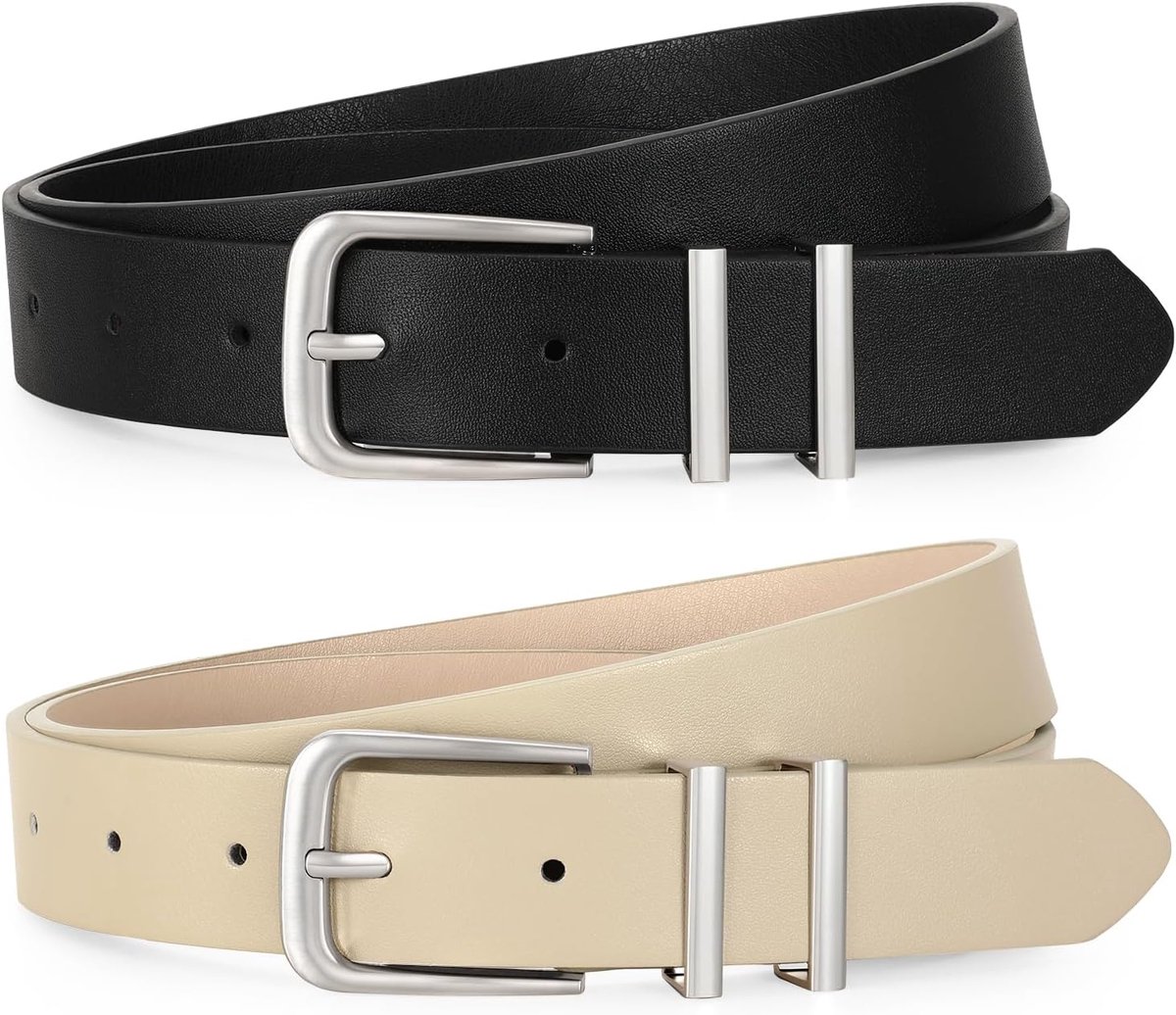2 stuks leren damesriem voor jeans mode leren tailleriem met gouden gesp damesriem voor broeken jurken