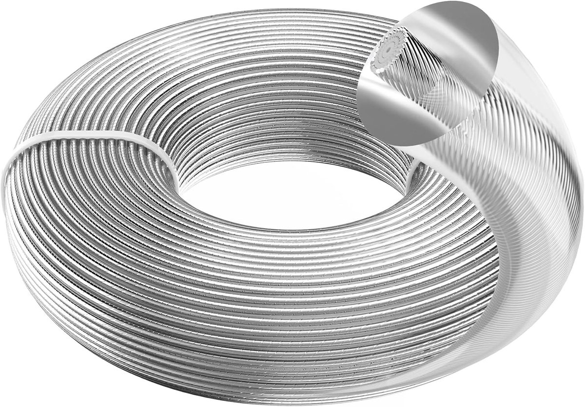 Draad 3 mm x 50 m maaidraad grastrimmerdraden reservedraad voor trimmer bosmaaier draad bosmaaier park tuin gazon gras rond met staaldraadkern nylondraad