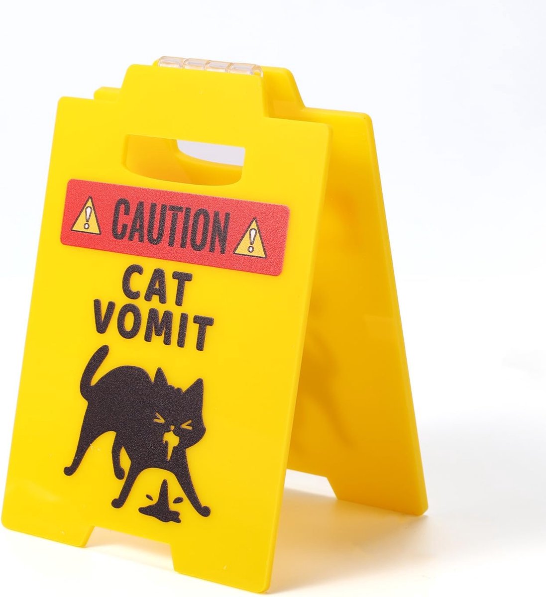2st Grappig Waarschuwingsbord voor Kattenbraaksel, Grappig Waarschuwingsbord Kattenbraaksel Huisdierenbraaksel Nieuwigheidsgrap Cadeaus voor Dierenliefhebbers Decoratie Thuis (Geel)