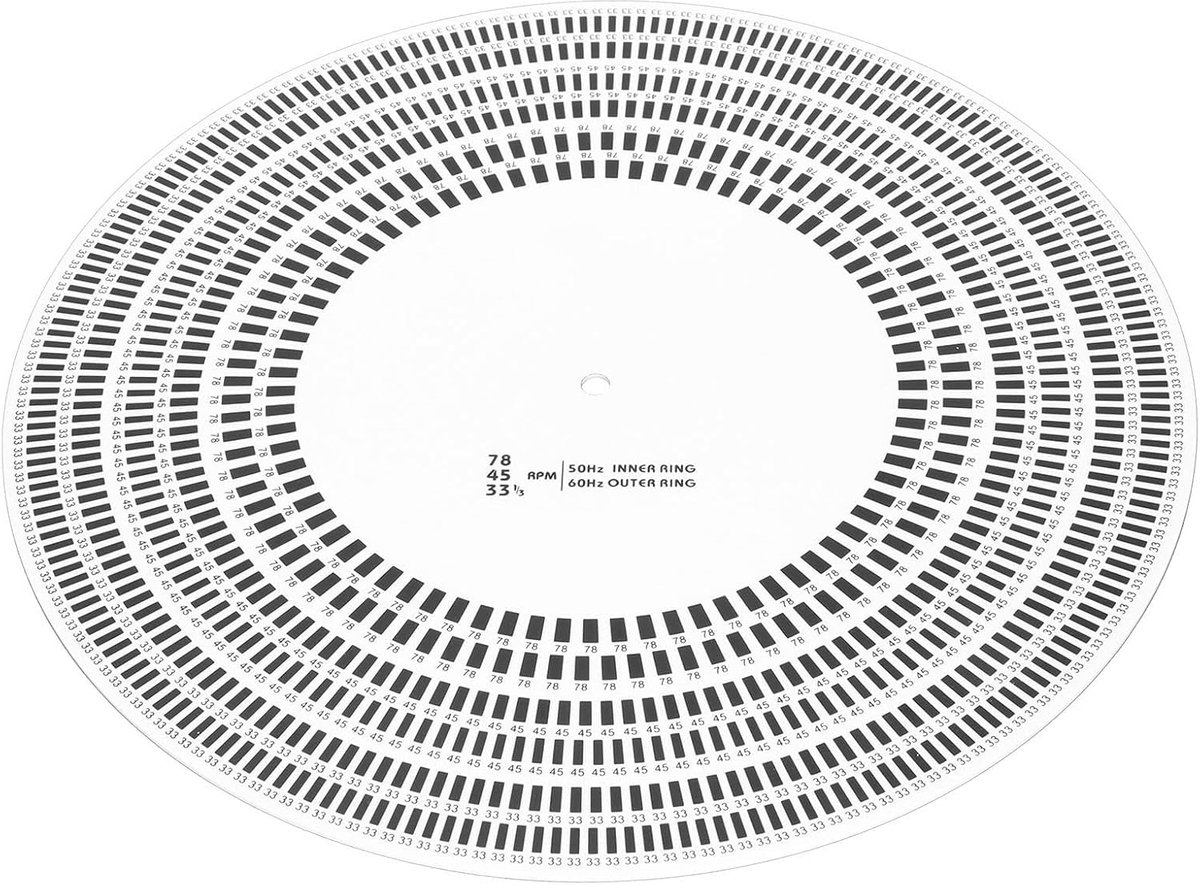 Draaitafel Stroboscopische Schijf - Geschikt voor 33/45/78RPM - Vinyl Kalibratie Strobe Mat - ShopVlot