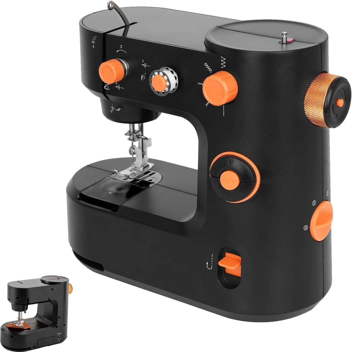 Naaimachine - Mini naaimachine Elektrische naaimachine - Kleding Maken - Dubbele Draad - 26.4 x 13 x 22.5 cm - Wit