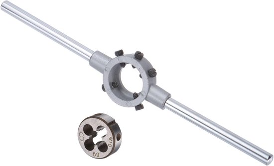 Stock Handvat Set, M10x1.5 Draad Die & Fit 30mm OD/M10-M11 Die Wrench Tool Kit - (Toepassingen: voor draadsnijden repareren), 1-Set — afbeelding 5