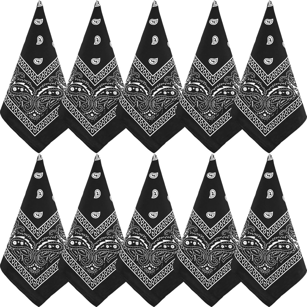 10/20Pcs Paisley Bandanas Diverse Bandanas Cowboy Polyester Hoofdbanden Vierkante Sjaal Hoofddeksels