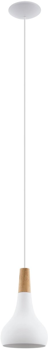 Omgoods - Stalen en Houten Hanglamp met E27 Fitting