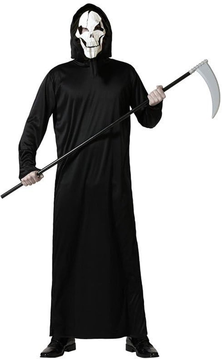 Omgoods - Zwart Halloween Kostuum voor Volwassenen met Masker