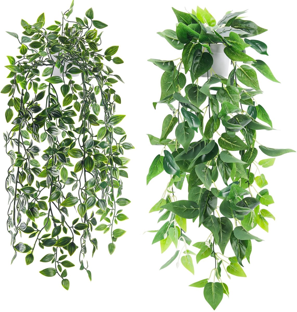 Omgoods - 2 Pack Nep Planten Klimop Wijnstok Kunstplanten voor Binnen en Buiten