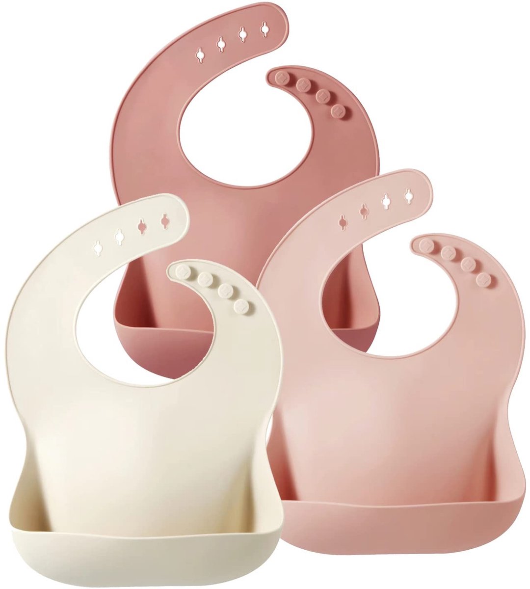 Omgoods - Siliconen Slabbetjes voor Baby's en Peuters met Grote Voedselopvangzak