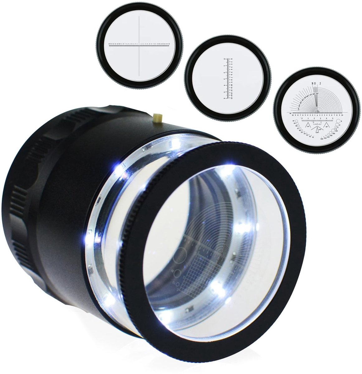 Omgoods - 10x Vergrootglas met 8 LED Lichten voor Gedetailleerd Onderzoek