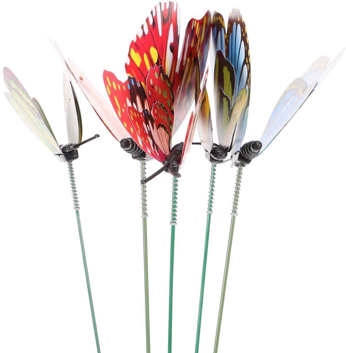 Omgoods - Set van 5 Decoratieve Vlinder Tuinstekers voor Buiten
