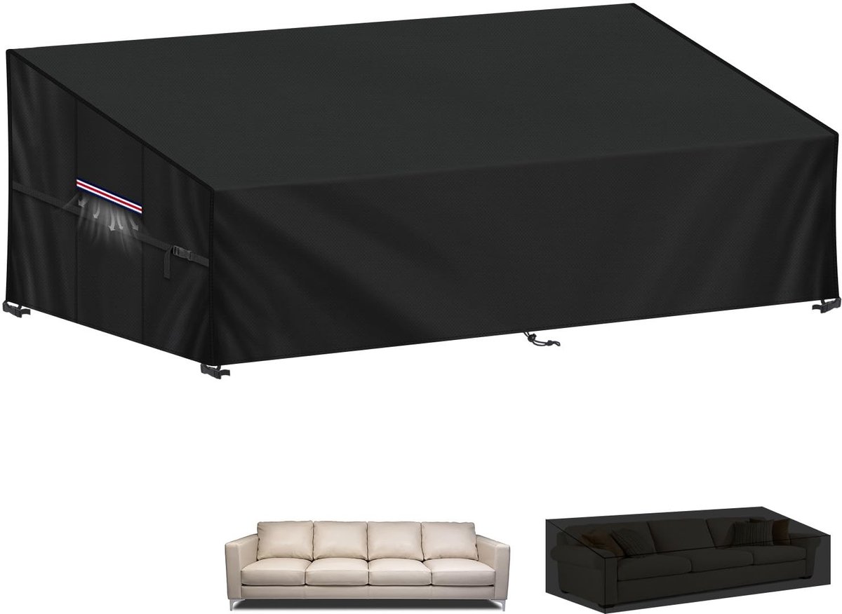Omgoods - Tuinbank Beschermhoes voor 4-5 Zits Meubelen 420D Oxford Stof