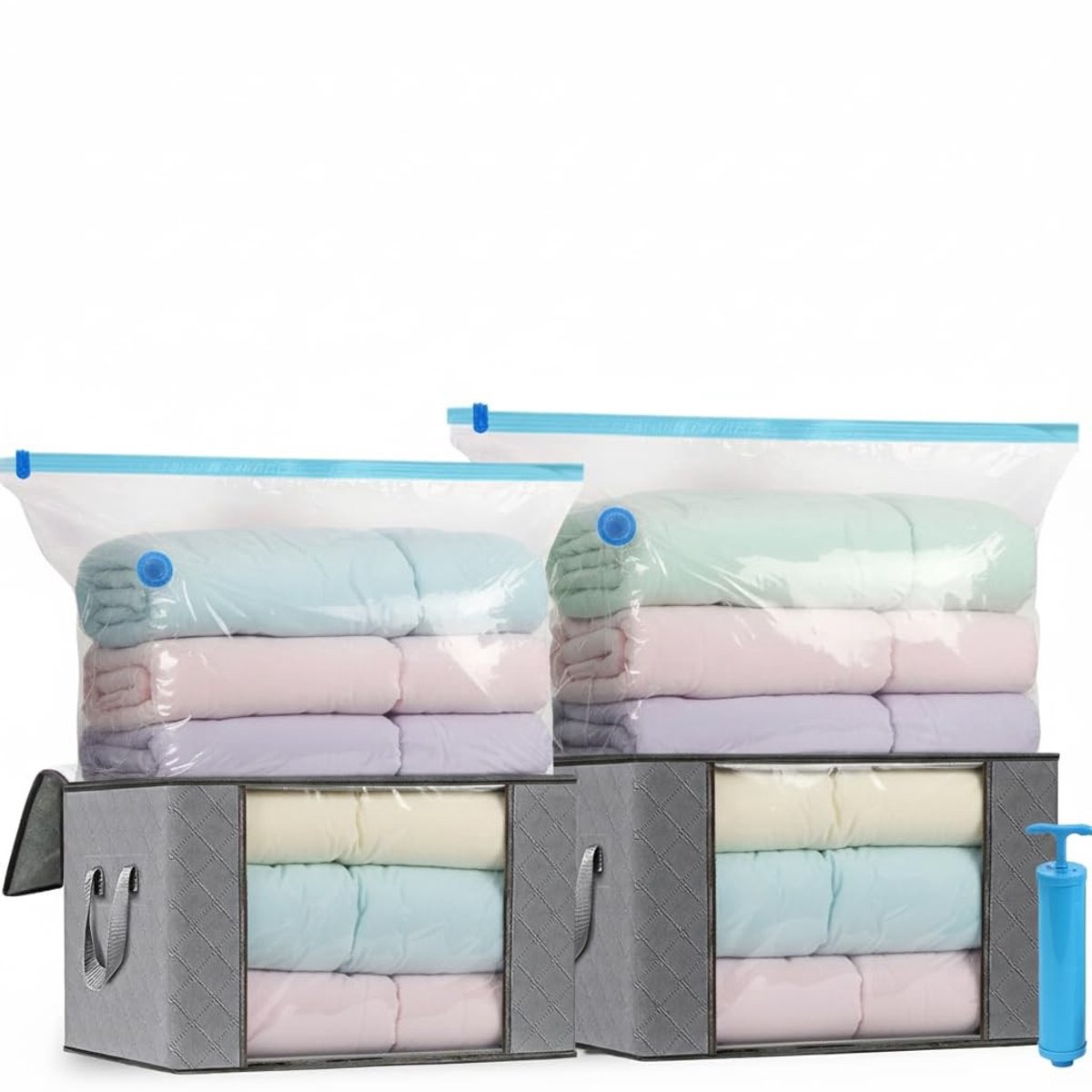 Omgoods - Vacuum Opbergzakken Set met Handpomp