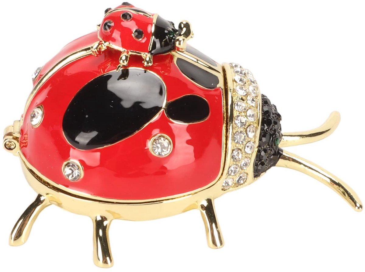Omgoods - Handgeschilderde Lieveheersbeestje Sieraden Doosje