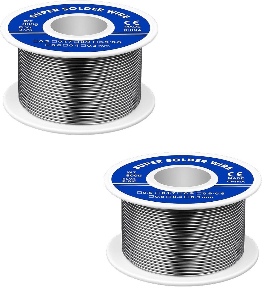 Kwalitatieve 0.8mm loodvrije soldeertin 50g voor elektronica, PCB solderen en reparaties - met harskern voor optimale vloeibaarheid en sterke hechting
