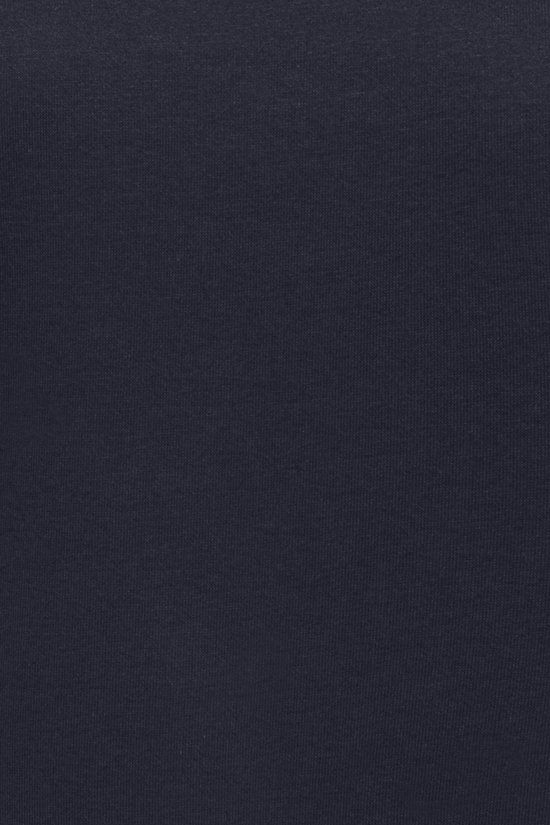 Donkerblauwe stof met fijne ribbeltextuur.