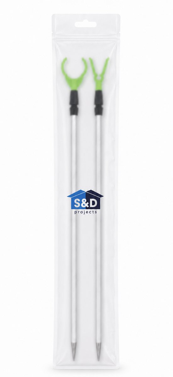 S&D - Telescopische Hengelstandaarden Set 2 Stuks 60-100 cm Aluminium van S&D — afbeelding 5