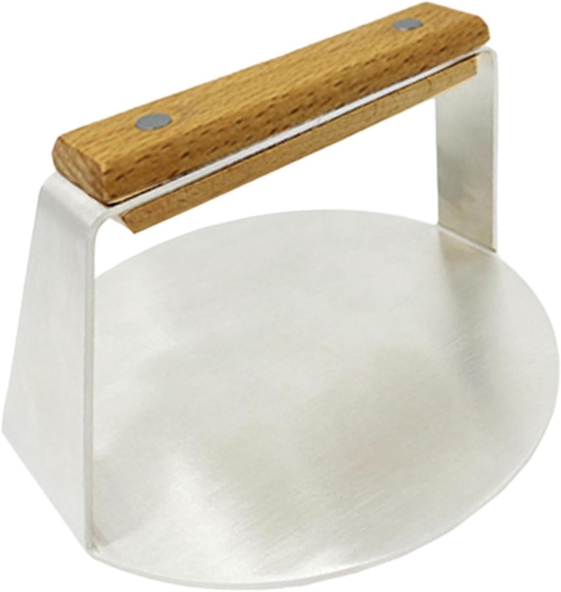 Burgerpers - Bakplaatpers Vleespers - Smash Burgers Maken - Roestvrij Staal - 15 x 14.9 x 8.8 cm - Zilver