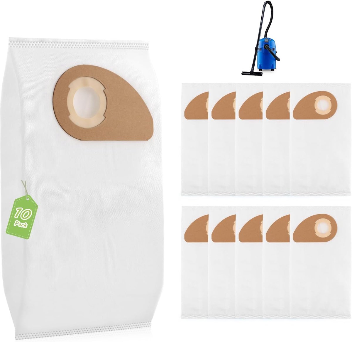 10 stuks voor Nilfisk Buddy II 12/18 stofzakken voor Nilfisk Buddy 12L/18L INOX stofzak, vervangende stofzuigeraccessoires