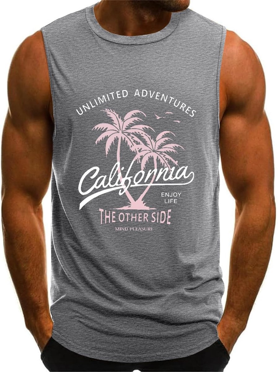 Tanktop voor heren, zomer, spiershirts, mouwloos, katoen, onderhemd, gym, sport, tanktop, bodybuilding, okselshirts, fitness, loopshirt voor mannen
