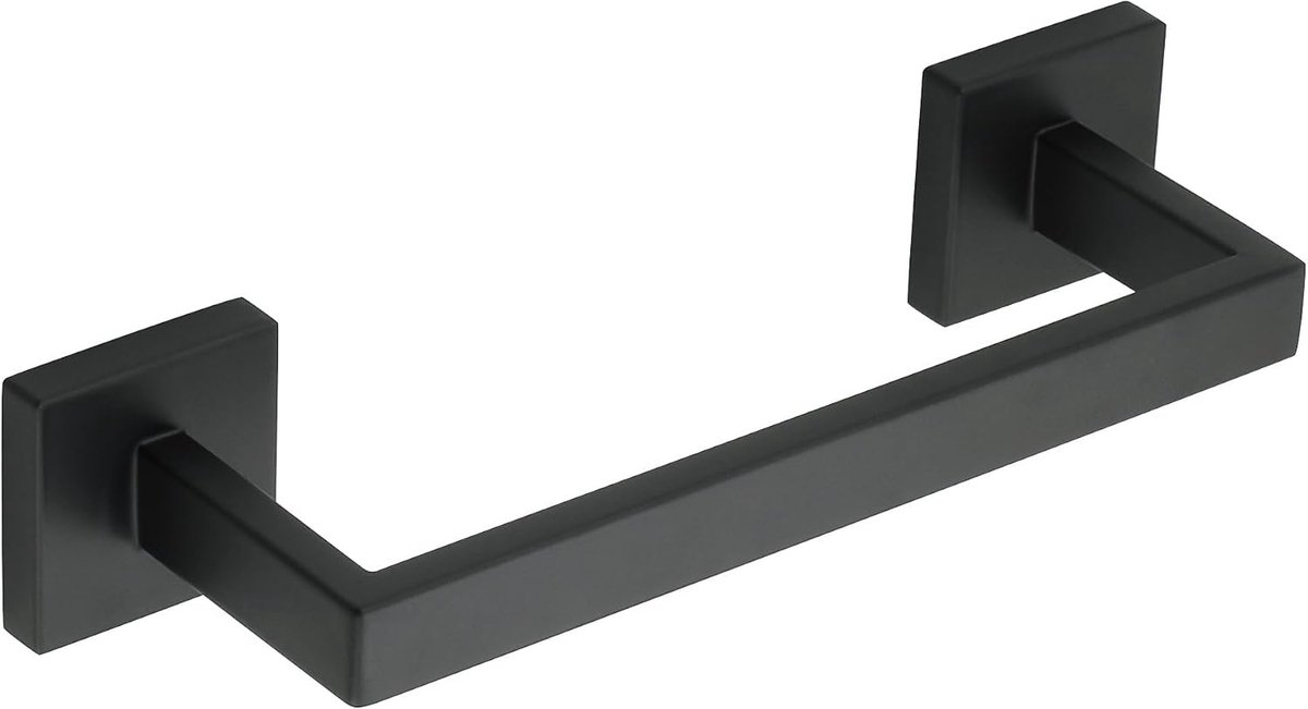 Vierkante handdoekhouder, 304 roestvrij staal, handdoekhouder, handdoekhouder, met boren, gastendoekhouder, handdoekhouder, wandhouder voor badkamer en keuken (25 cm)