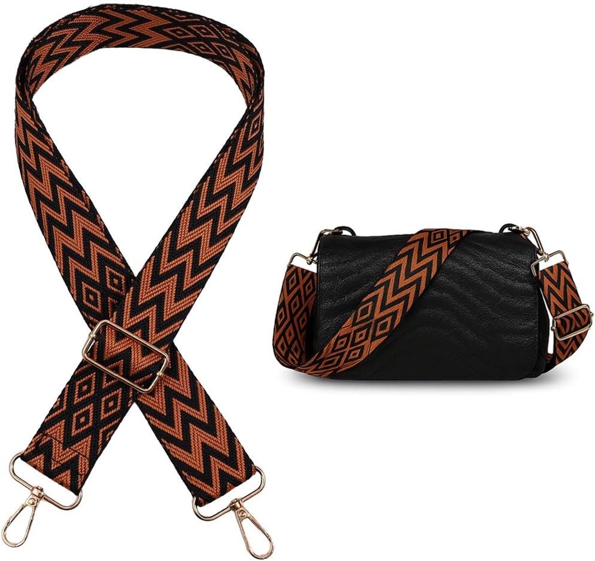 Schouderriem Voor Dameshandtas, Brede Verstelbare Schouderriem, Reserveriem, Crossbody, Voor Haaktassen, Bagage, Tassen, Computertassen, Bruin