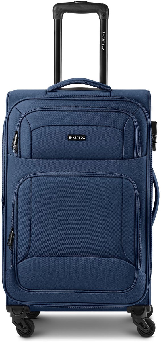 Smartbox Edition 04 4 wielen Trolley 67 cm met uitbreidingsplooi - Zachte bagage - Combinatieslot - navy