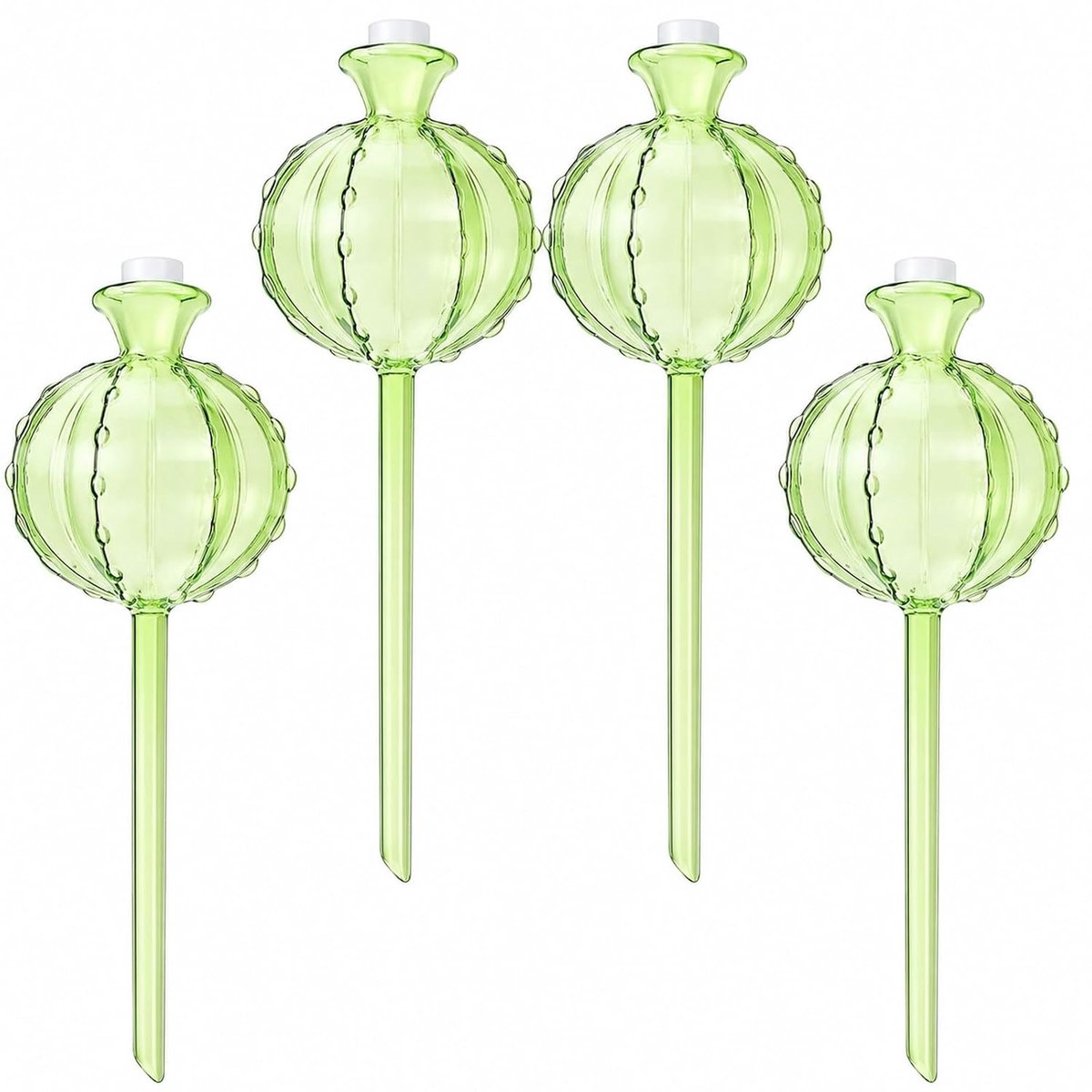 Bewateringsbollen 4 Stuks - Cactus Waterbollen - Groen - Perfect voor kamerplanten en vakanties - SnelShoppen