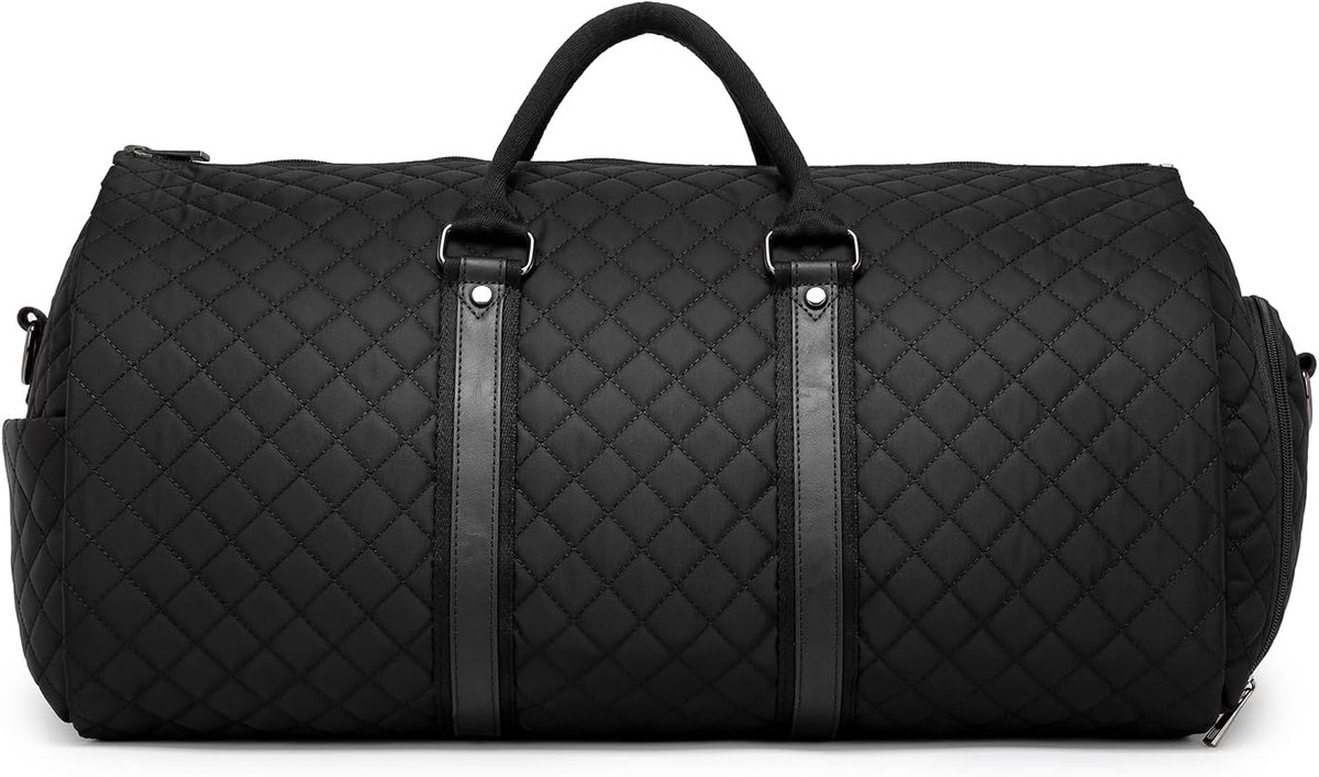 On Garment Bag, Mens Garment Bag voor Travel Business, grote lederen plunjezak met schoen compartiment