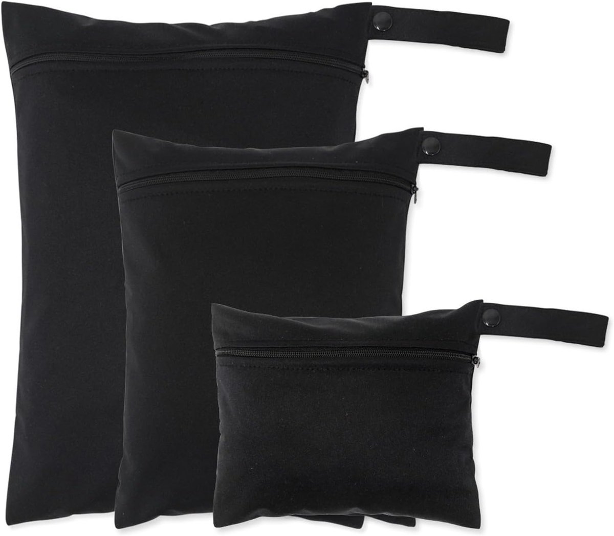 Luiertas Organisers Set van 3 - Waterdichte Zakjes - Zwart Patroon - Ideaal voor Reizen - ShopVlot