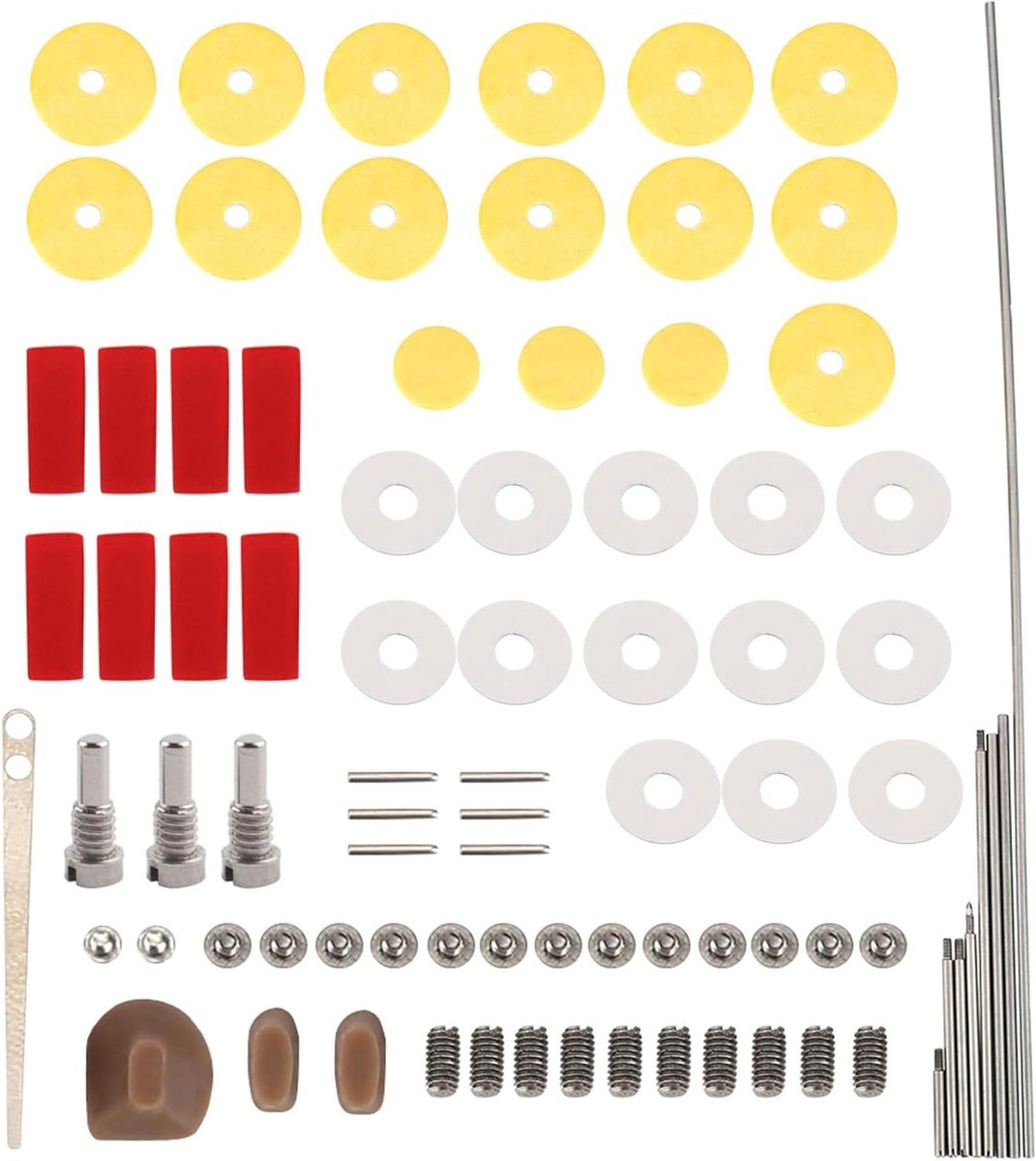 Dwarsfluit Onderhoudsset - Reparatie Onderdelen - Fluit Onderhouden - Compleet Metaal - 28 x 10 x 2 cm - Zilver