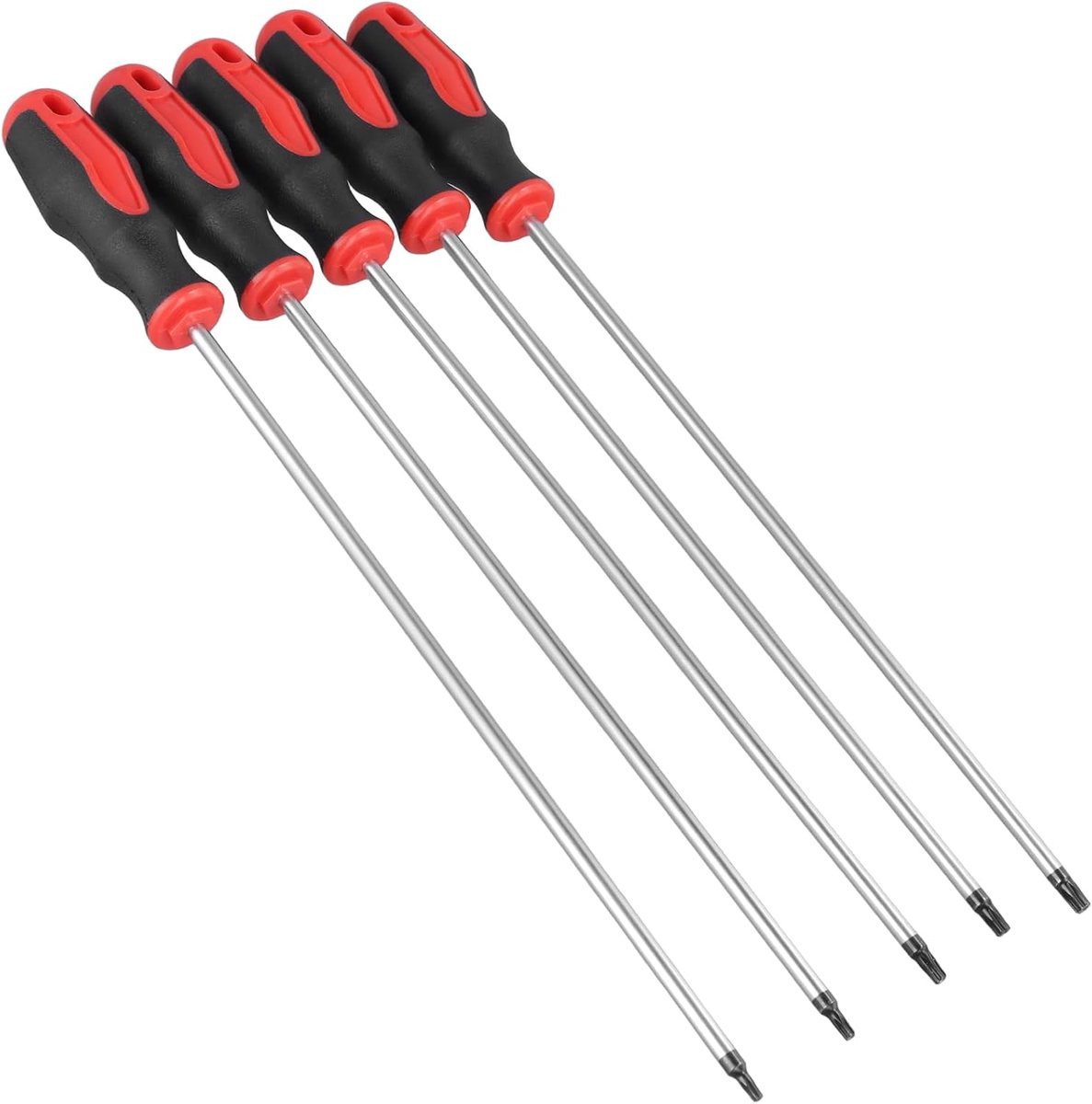 Torx schroevendraaierset 5-delig - extra lange S2 staal - T15-T30 - ideaal voor auto- en machinebouw - ShopVlot