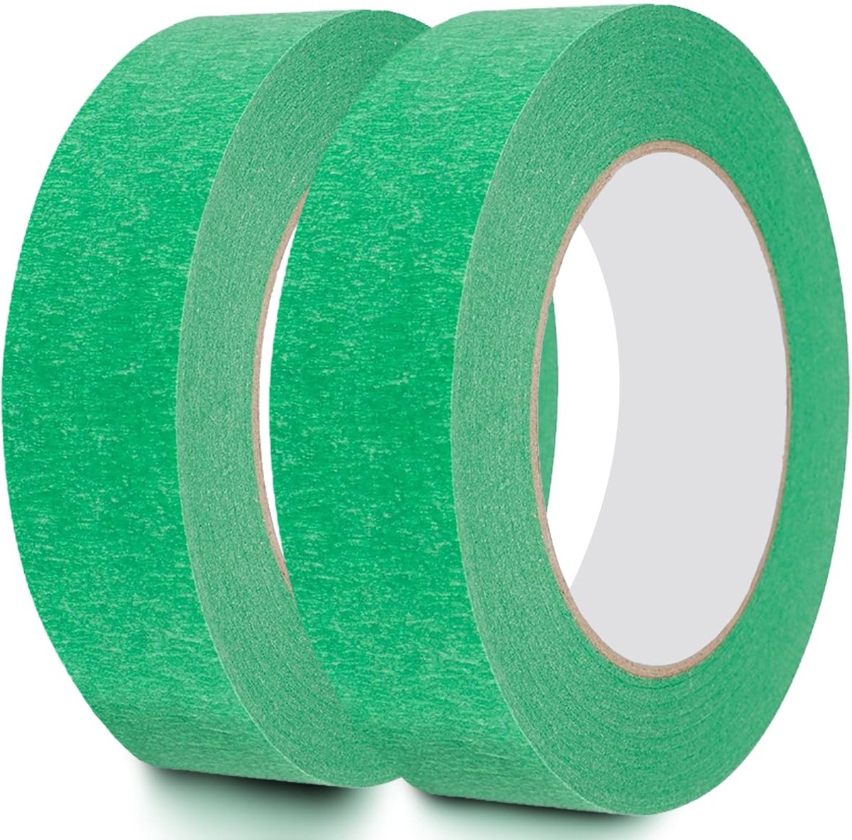SnelShoppen - 2 Rollen Schilderstape 20 mm x 50 m - Groene Decoratieve Tape met Hoge Hechting - Scheurbaar en Waterdicht voor Decoratie, Auto Reparati