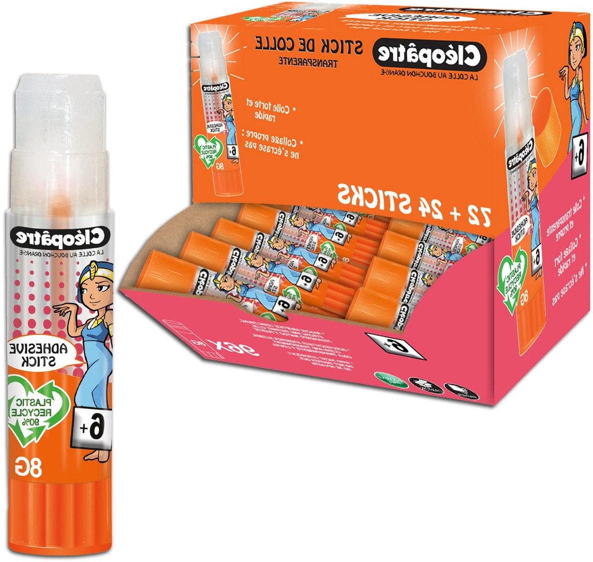 Lijmstift Set - Klusspullen - Papier Plakken - Transparant Zonder Vlekken - 96 Stuks - Transparant
