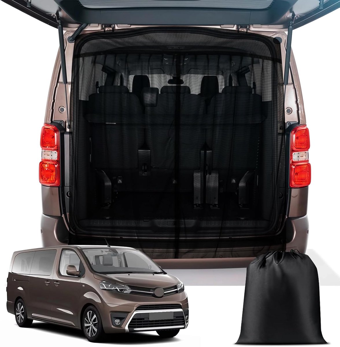 Insectenbescherming voor 2016-2025 Citroën Jumpy - Muggennet voor achterklep - Eenvoudig te installeren - SnelShoppen