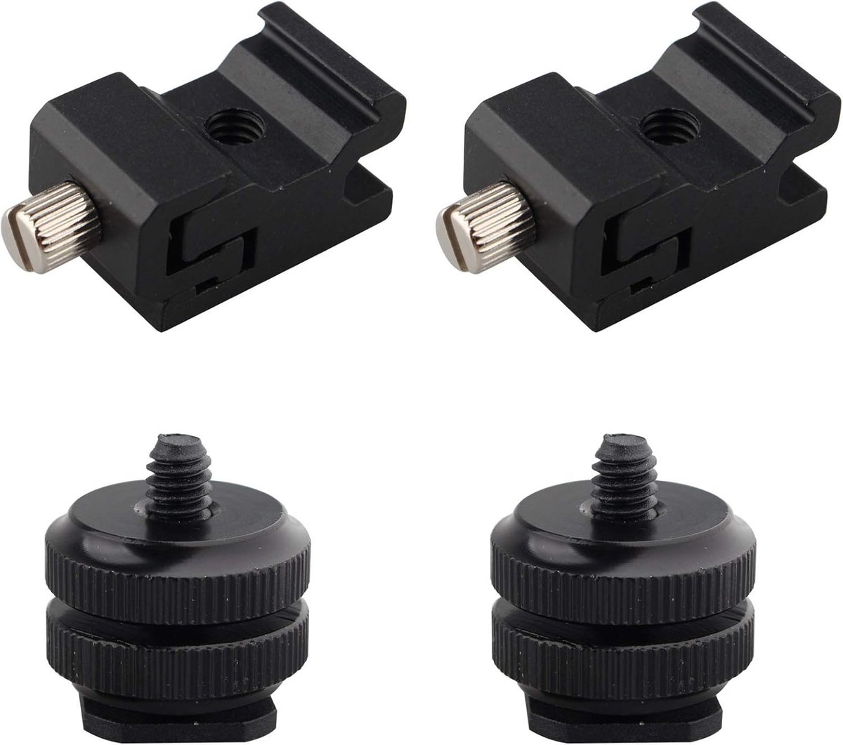Flash hot shoe mount adapter 4PCS - 1/4 schroefverbinding - verstelbaar en duurzaam - ideaal voor DSLR camera rig - SnelShoppen