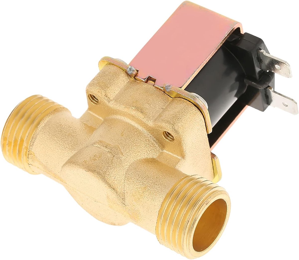 Solenoïdeklep 1/2 Inch - Messing - Normaal gesloten - Geschikt voor waterbehandeling - ShopVlot