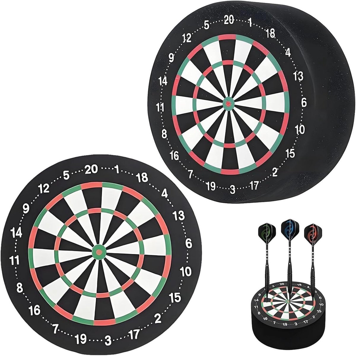 Dartpijlhouder, 2 stuks mini-dartstandaard, mini-doelschijf, zachte pijl en stalen punt, 10 cm diameter voor - ShopVlot