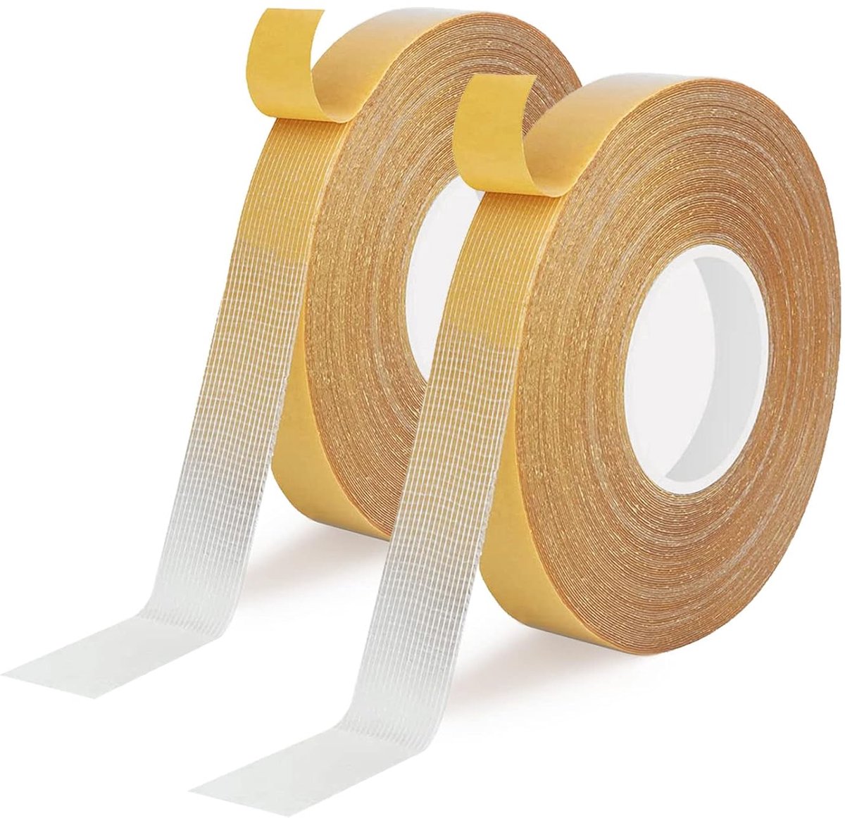 SnelShoppen - 2 Rollen Dubbelzijdige Tape, Extra Sterk Transparant, Hoogwaardige Plakband, 15mm x 20m, Perfect voor Vloerbedekking, Foto's, Muur, Keuk