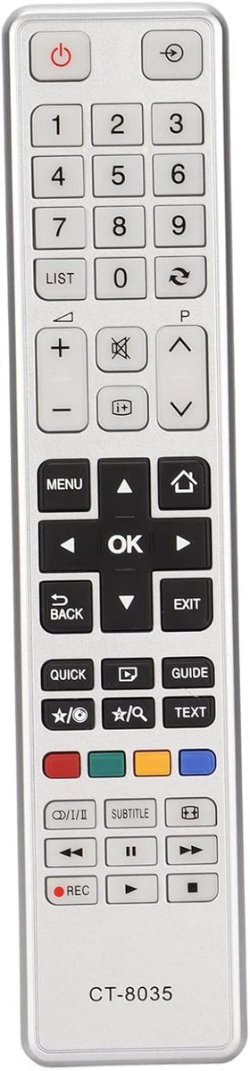 SnelShoppen - Universele Afstandsbediening CT-8035 voor LED HD TV, Vervanging voor Verloren of Beschadigde Afstandsbedieningen, Duurzaam ABS Materiaal
