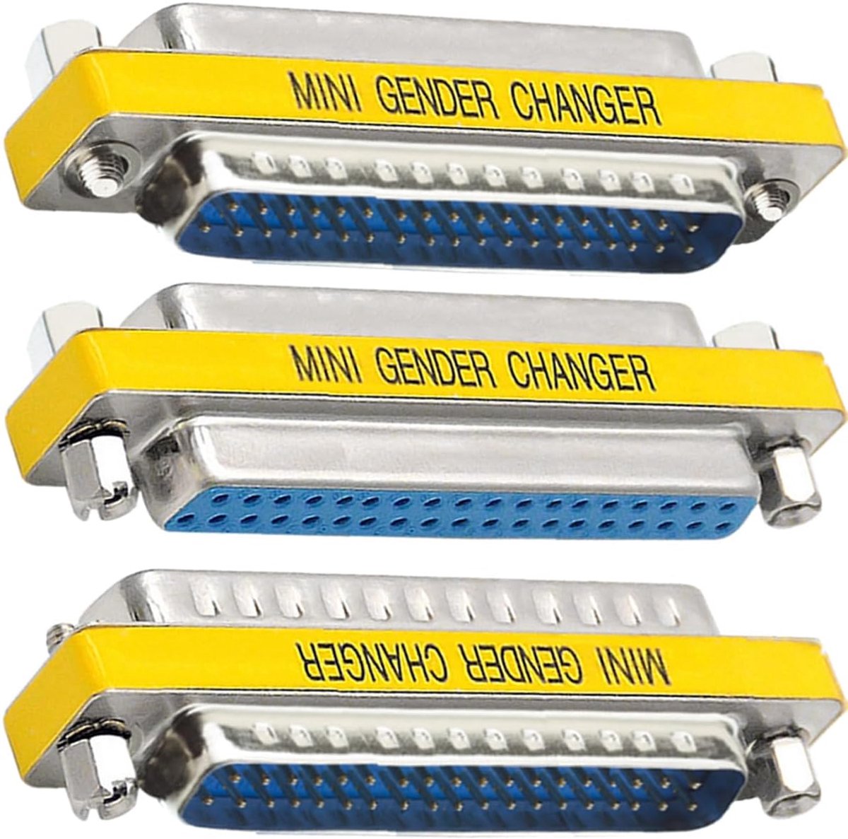 Xiatiaosann 6PCS DB37 Male to Male to Female to Female, RS232 Gender Changer, 37 Pin Data Transfer Port Adapter - ShopVlot
