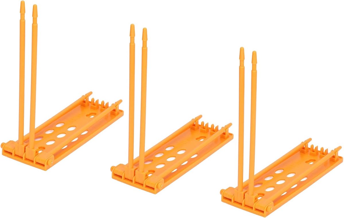 SnelShoppen - 3-delige Enkelband Frame voor Duiven, Vier Kolom Ontwerp, 7.7 x 2.6 Inch Papegaai Enkelband Houder, Muurbevestiging, Geel