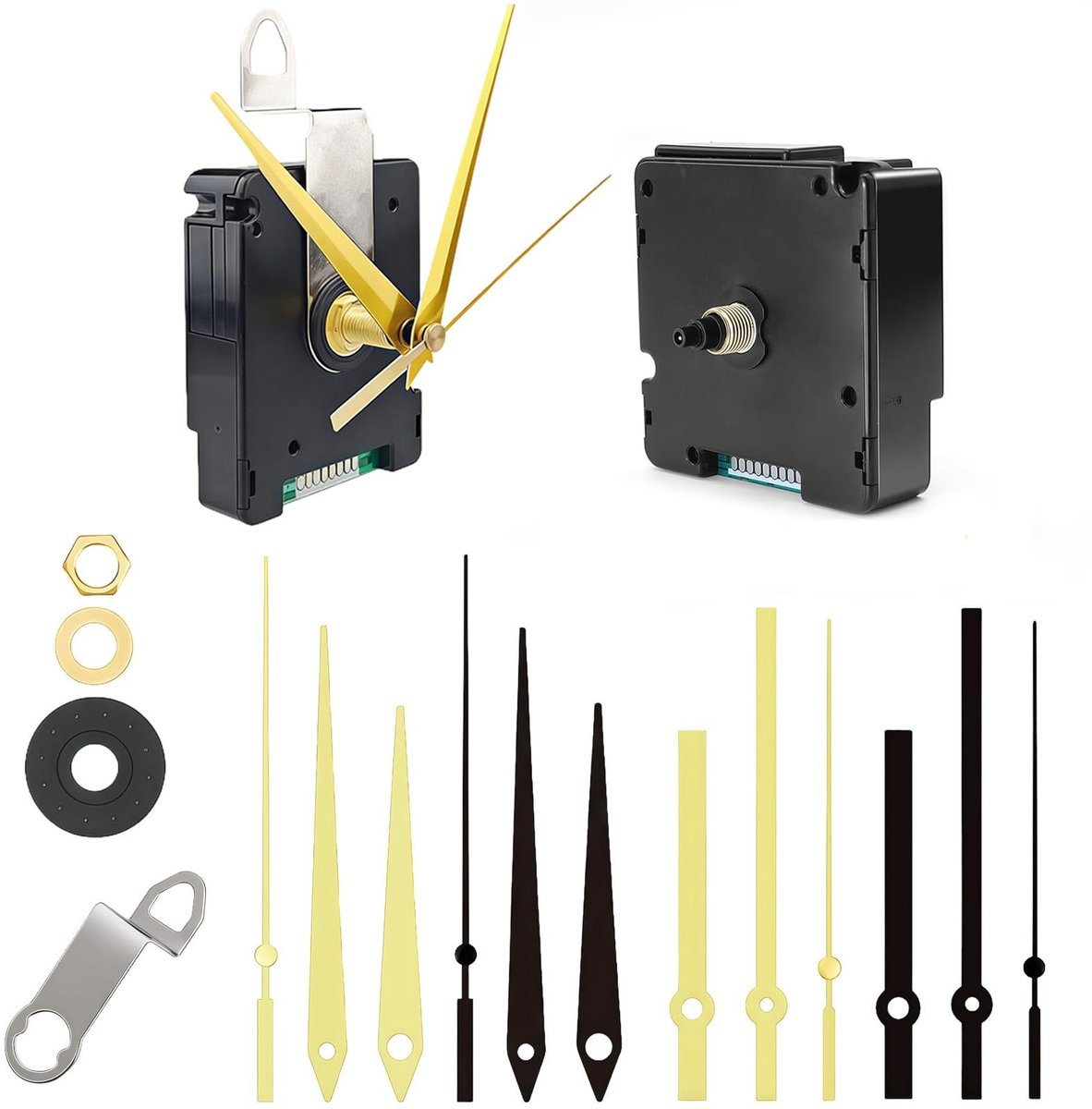 Omgoods - DCF Draadloze Klokset met 4 Pairs Wijzers voor DIY Projecten
