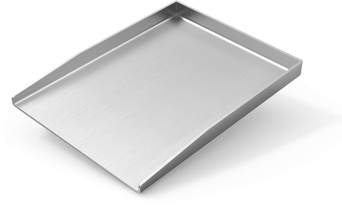 Omgoods - RVS Plancha Grillplaat 37x26 cm voor BBQ