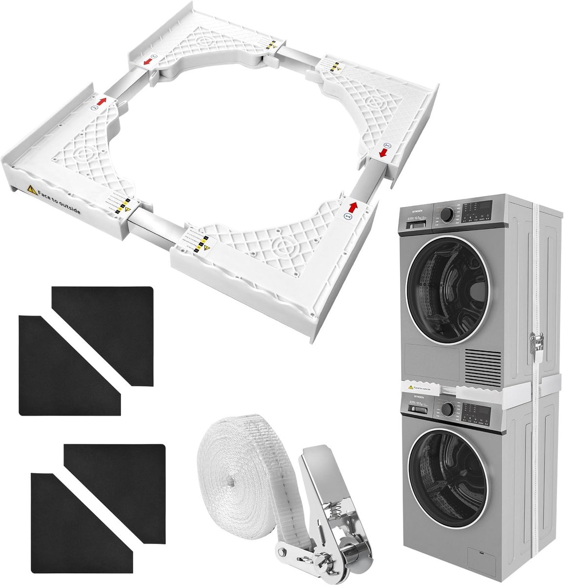Omgoods - Universele Tussenframe voor Wasmachine en Droger