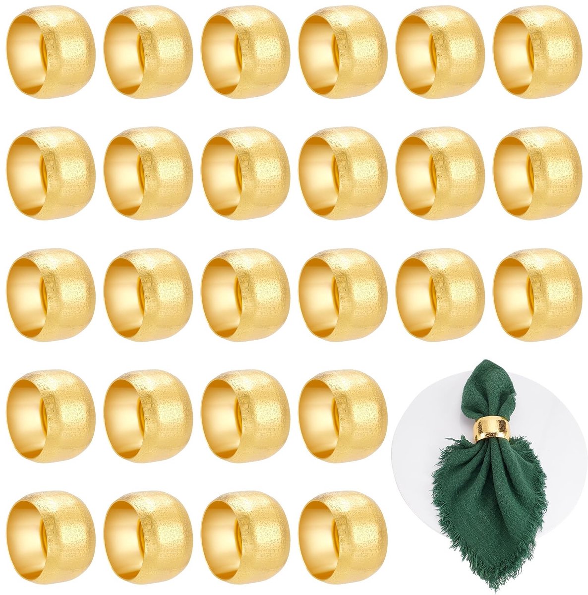 Omgoods - Set van 100 Gouden Servetringen voor Tafeldecoratie