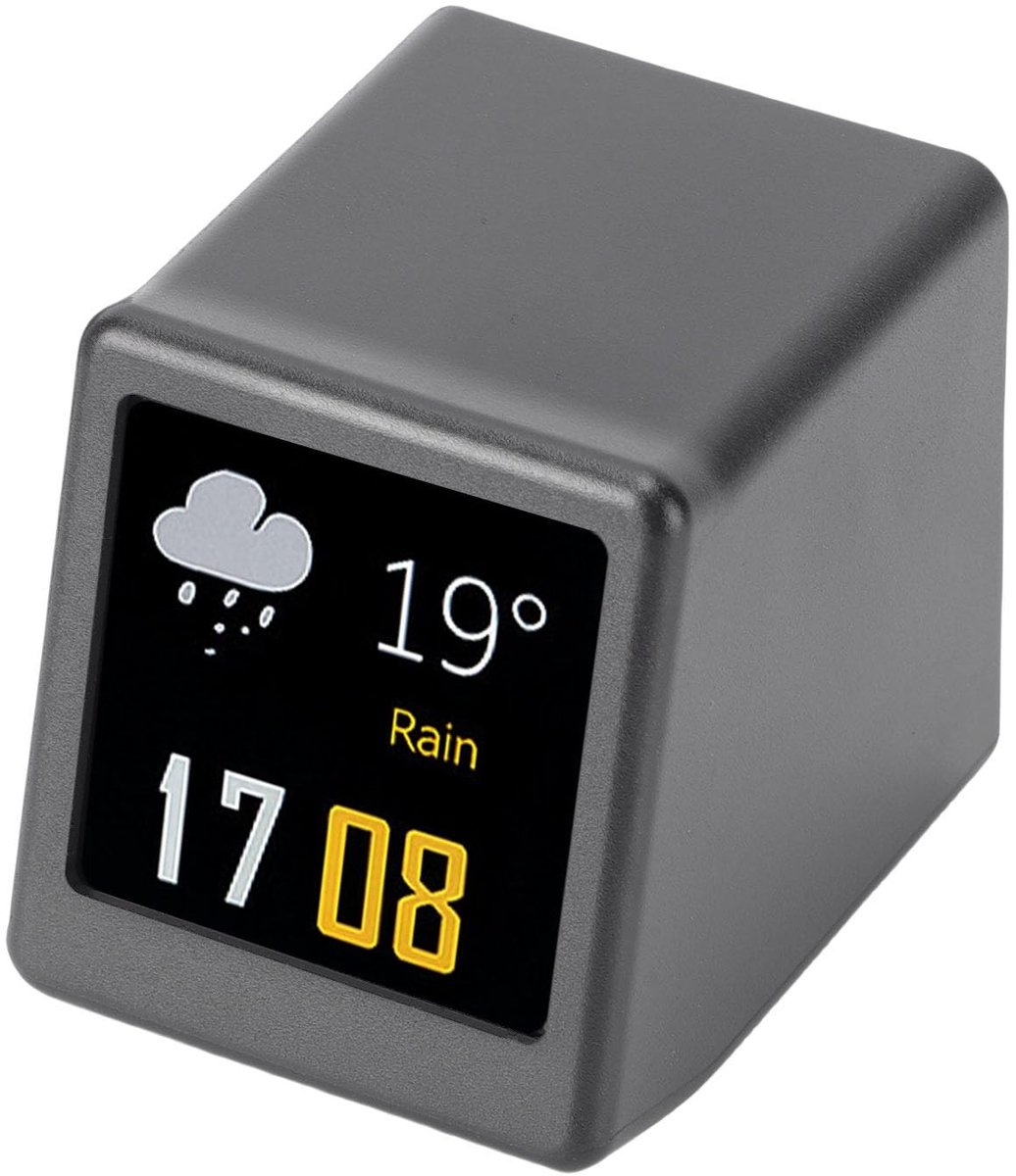 Omgoods - Mini Digitale Klok met LED Weer- en Temperatuurweergave