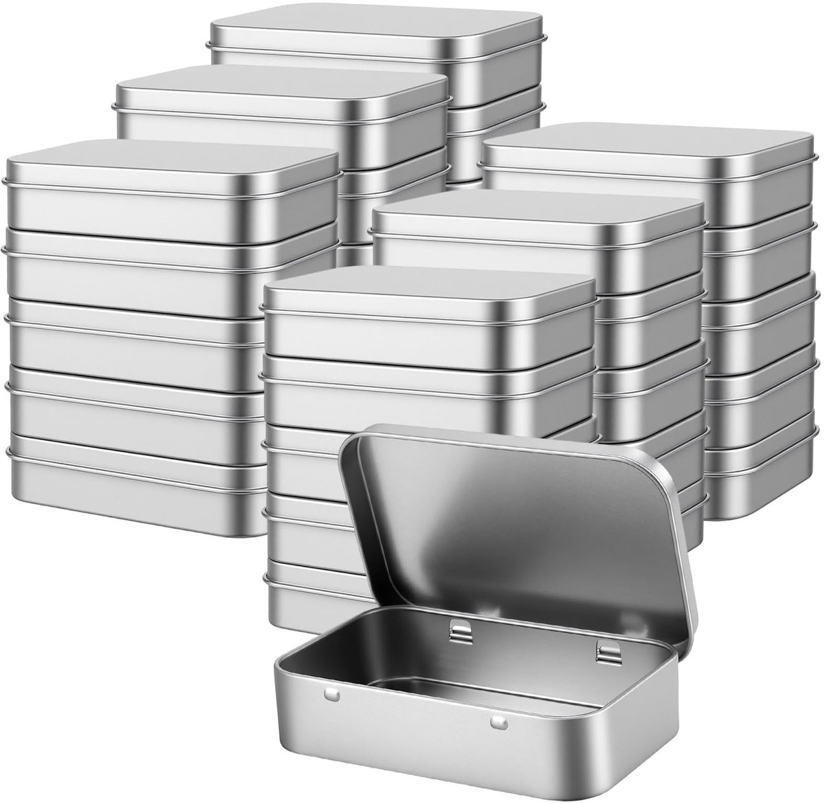 Omgoods - Set van 30 Rectangular Tin Boxes met Deksel