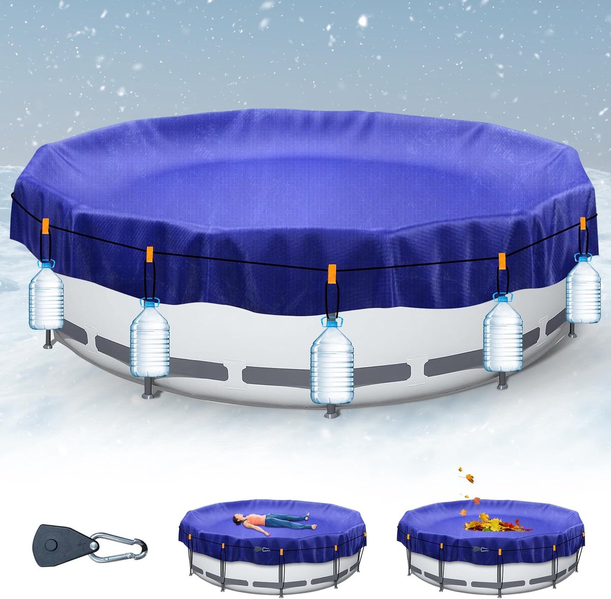 Omgoods - Ronde Pool Cover 305 cm UV-bestendig en Zomer/Winter Bescherming